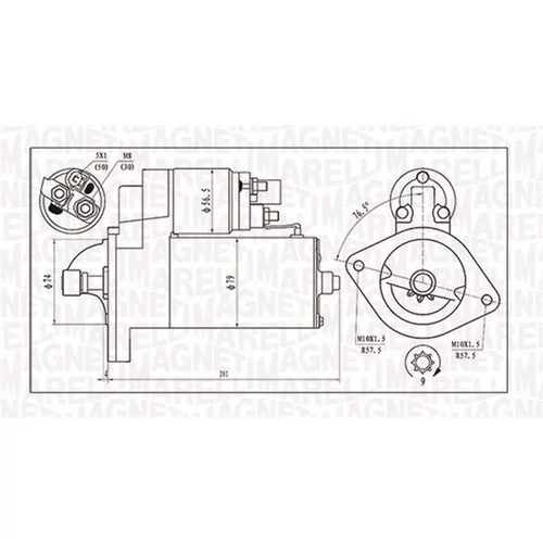 Štartér MAGNETI MARELLI 063721135010