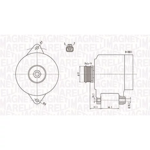 Alternátor MAGNETI MARELLI 063731283010