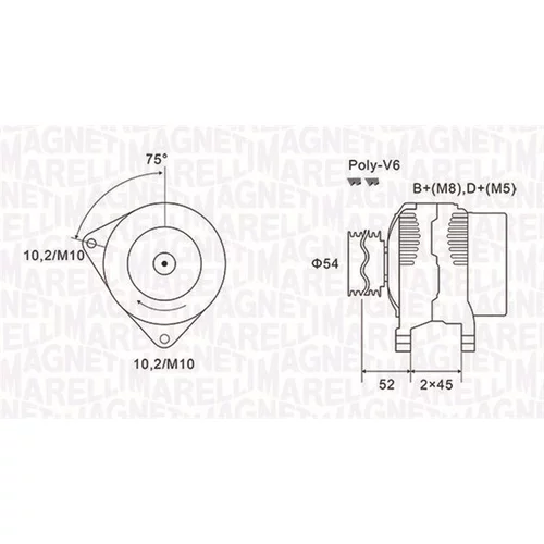 Alternátor MAGNETI MARELLI 063731496010