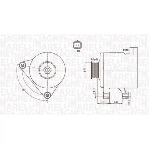 Alternátor MAGNETI MARELLI 063731498010