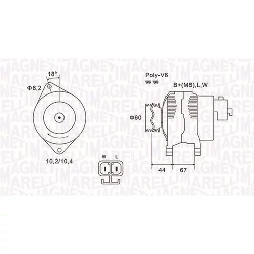 Alternátor MAGNETI MARELLI 063731526010