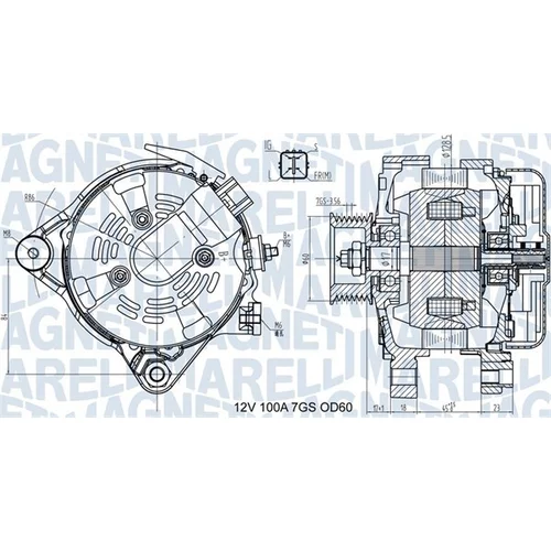 Alternátor MAGNETI MARELLI 063731613010