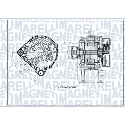 Alternátor MAGNETI MARELLI 063731618410