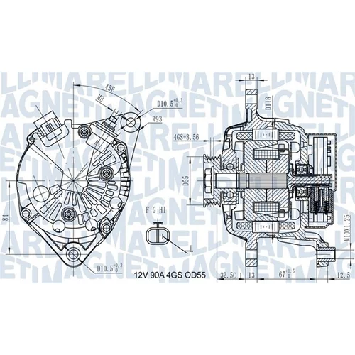 Alternátor MAGNETI MARELLI 063731725010