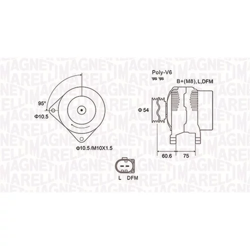 Alternátor MAGNETI MARELLI 063731757010