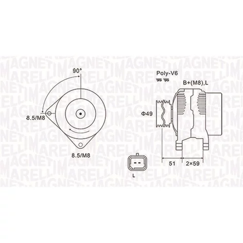 Alternátor MAGNETI MARELLI 063731881010