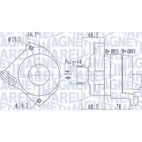 Alternátor MAGNETI MARELLI 063732096010