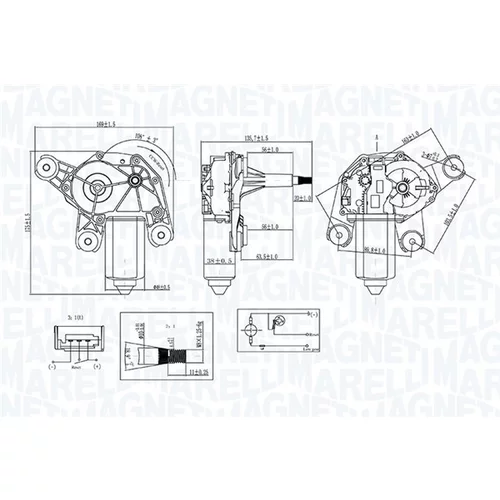 Motor stieračov MAGNETI MARELLI 064071200010 - obr. 1