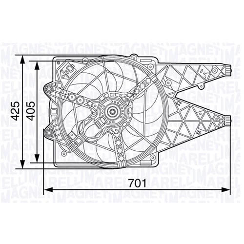 Ventilátor chladenia motora MAGNETI MARELLI 069422472010