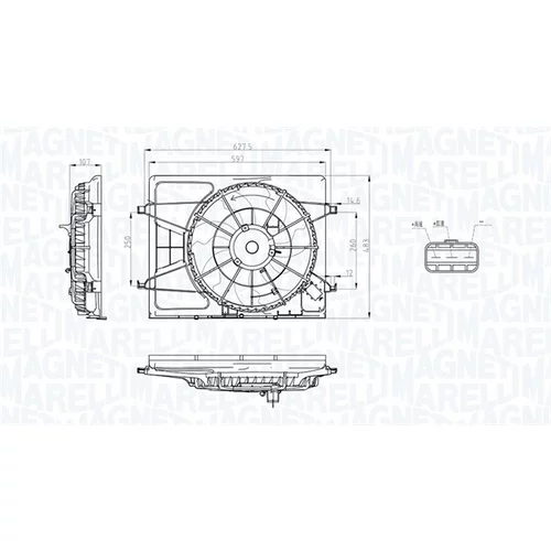 Ventilátor chladenia motora MAGNETI MARELLI 069422796010