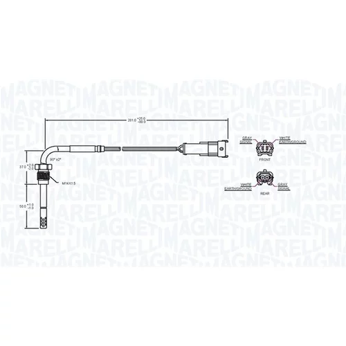 Snímač teploty výfukových plynov MAGNETI MARELLI 172000047010 - obr. 1