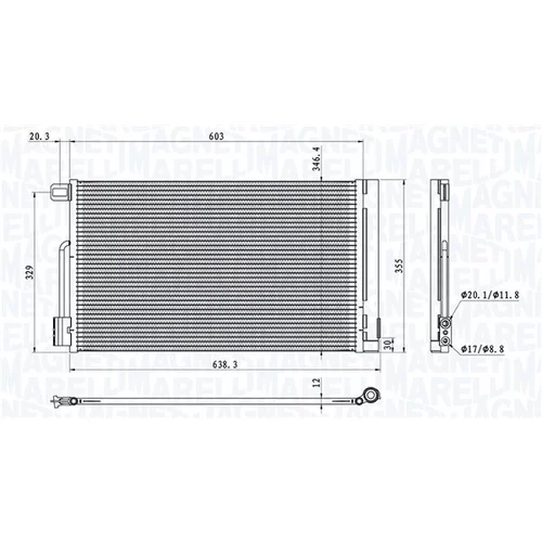 Kondenzátor klimatizácie MAGNETI MARELLI 350203611000