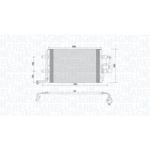 Kondenzátor klimatizácie MAGNETI MARELLI 350203735000