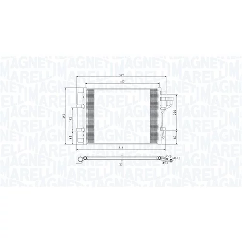 Kondenzátor klimatizácie MAGNETI MARELLI 350203802000