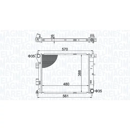 Chladič motora MAGNETI MARELLI 350213173600