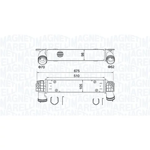Chladič plniaceho vzduchu 351319205460 (MAGNETI MARELLI) - obr. 1