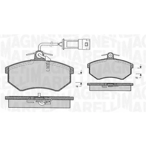 Sada brzdových platničiek kotúčovej brzdy MAGNETI MARELLI 363916060599