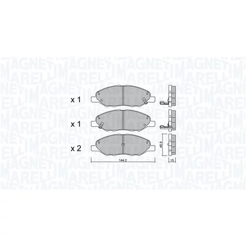 Sada brzdových platničiek kotúčovej brzdy MAGNETI MARELLI 363916060971