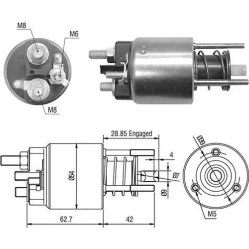 Elektromagnetický spínač pre štartér MAGNETI MARELLI 940113050453