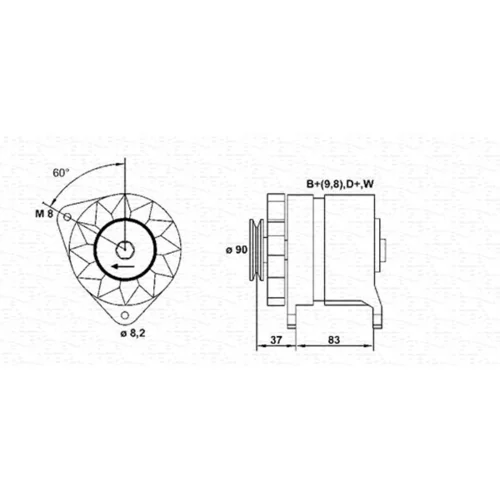 Alternátor MAGNETI MARELLI 943356245010