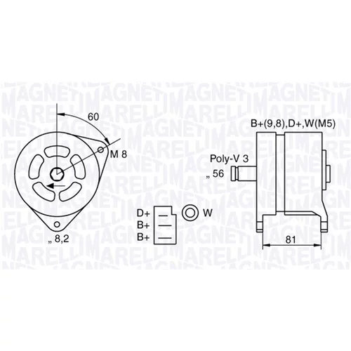 Alternátor MAGNETI MARELLI 063324145010