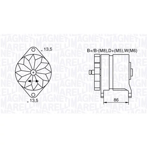 Alternátor MAGNETI MARELLI 063536895380