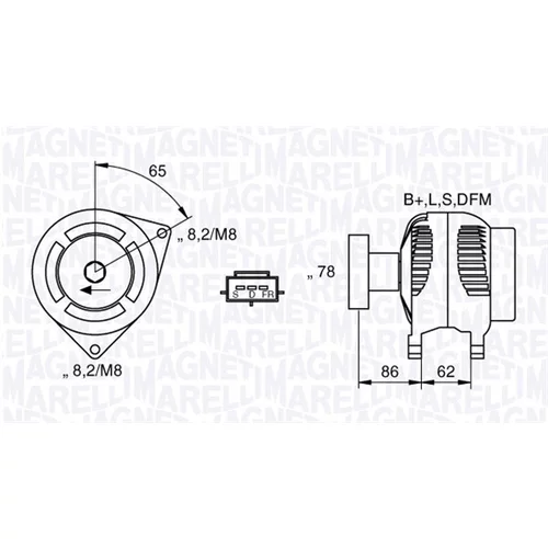 Alternátor MAGNETI MARELLI 063731475010