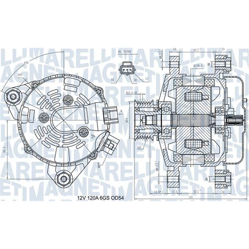 Alternátor MAGNETI MARELLI 063731557910