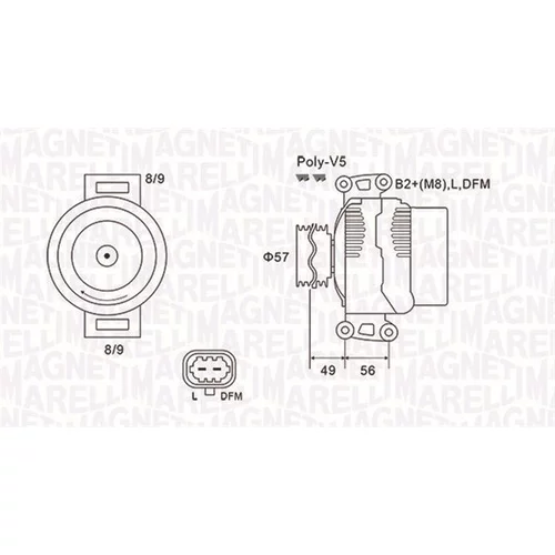 Alternátor MAGNETI MARELLI 063731740010