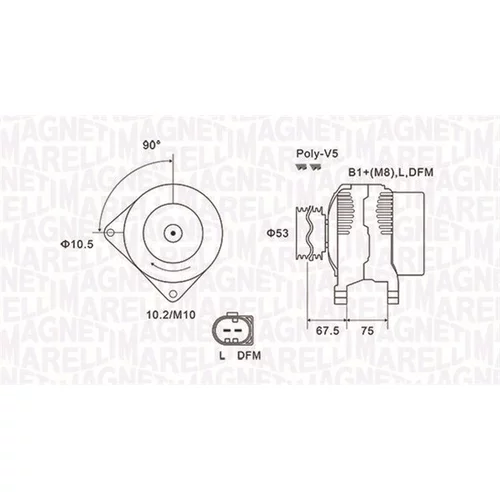 Alternátor MAGNETI MARELLI 063731756010