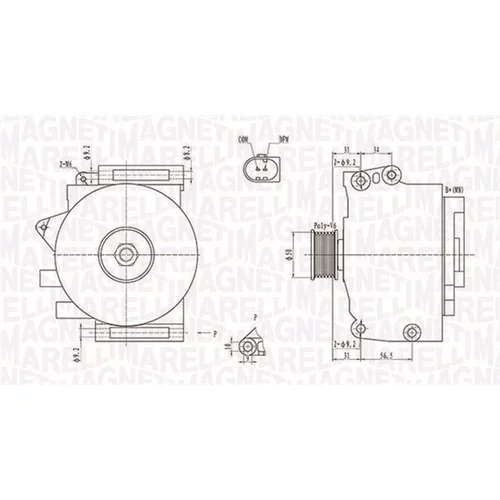 Alternátor MAGNETI MARELLI 063731859010