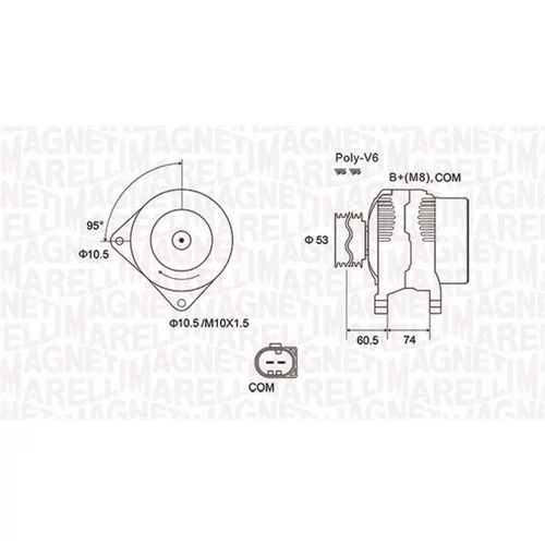 Alternátor MAGNETI MARELLI 063731905010