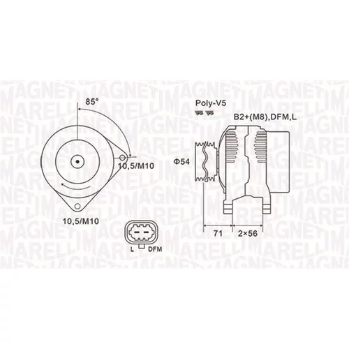 Alternátor MAGNETI MARELLI 063731973010