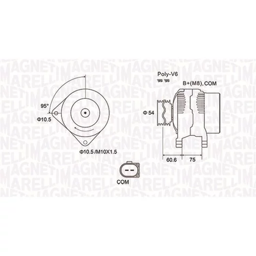 Alternátor MAGNETI MARELLI 063732051010