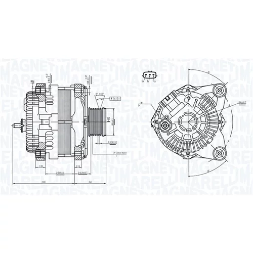 Alternátor MAGNETI MARELLI 063732182010