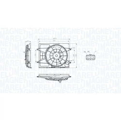 Ventilátor chladenia motora MAGNETI MARELLI 069422793010