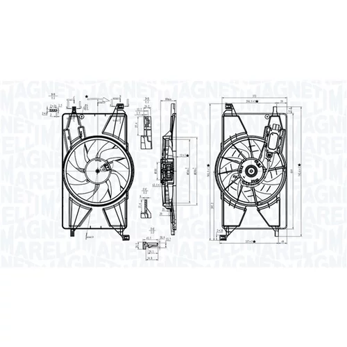 Ventilátor chladenia motora MAGNETI MARELLI 069422834010