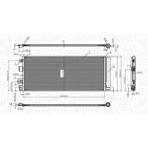 Kondenzátor klimatizácie MAGNETI MARELLI 350203177000