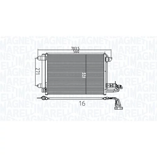 Kondenzátor klimatizácie MAGNETI MARELLI 350203737000