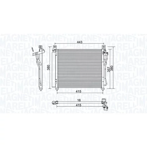 Kondenzátor klimatizácie MAGNETI MARELLI 350203980000