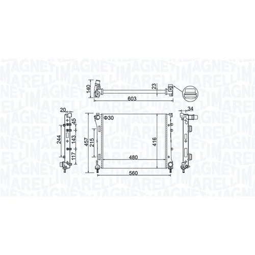 Chladič motora 350213151100 (MAGNETI MARELLI)