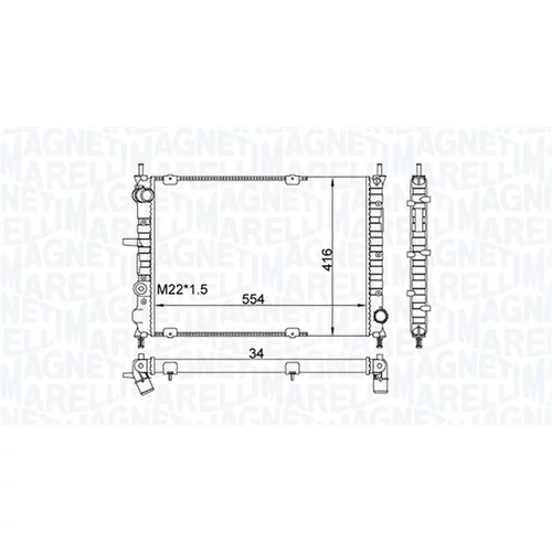 Chladič motora MAGNETI MARELLI 350213154300