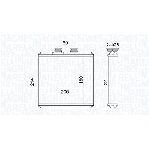 Výmenník tepla vnútorného kúrenia MAGNETI MARELLI 350218510000