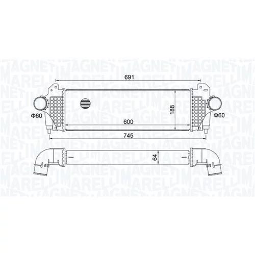 Chladič plniaceho vzduchu MAGNETI MARELLI 351319205740