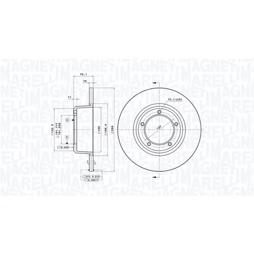 Brzdový kotúč MAGNETI MARELLI 360406013901