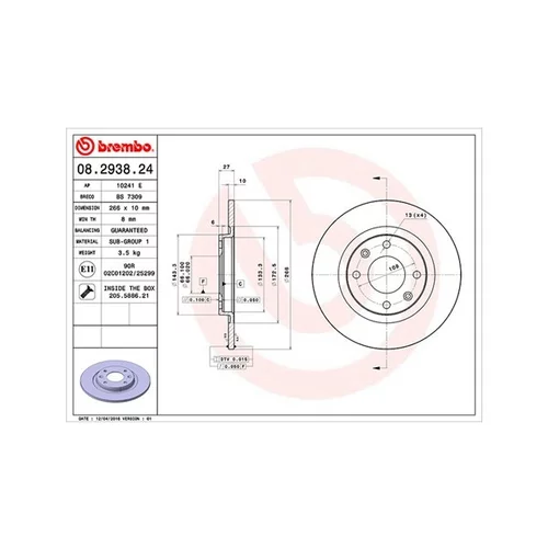 Brzdový kotúč MAGNETI MARELLI 360406040200