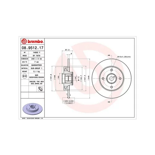 Brzdový kotúč MAGNETI MARELLI 360406056500