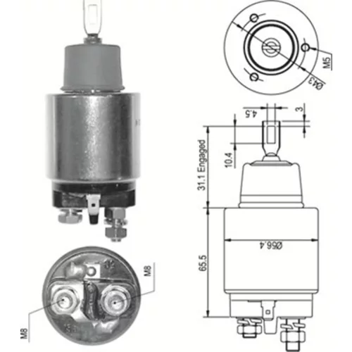 Elektromagnetický spínač pre štartér MAGNETI MARELLI 940113050346