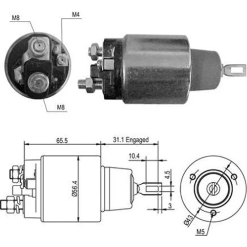 Elektromagnetický spínač pre štartér MAGNETI MARELLI 940113050418