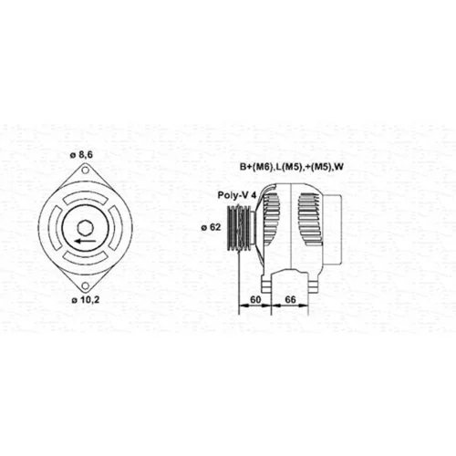 Alternátor MAGNETI MARELLI 943356958010